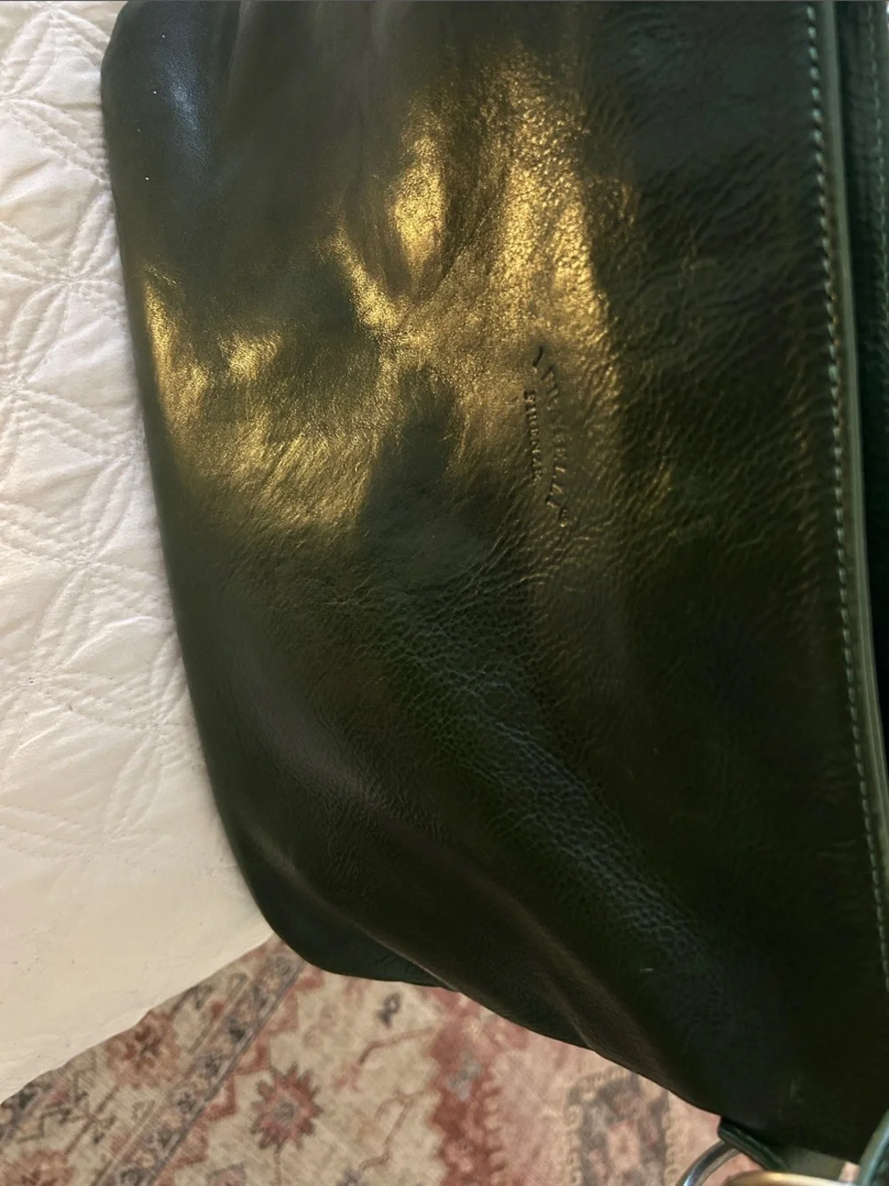 Vintage-Style Deep Green Leather Crossbody Bag by